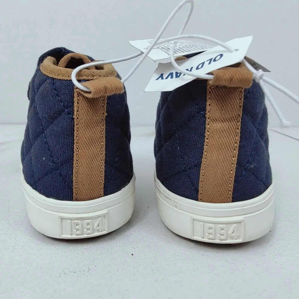 Old Navy High-Top Quilted Canvas Double-Strap Sneakers Toddler Boys, Sz 6